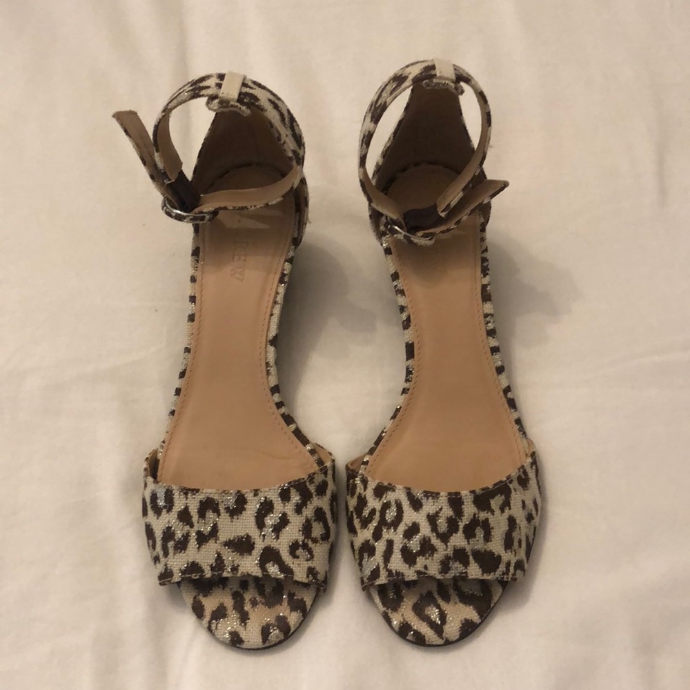 Jcrew leopard sandals